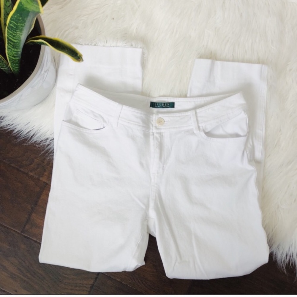 Lauren Ralph Lauren White Crop Jeans 6
